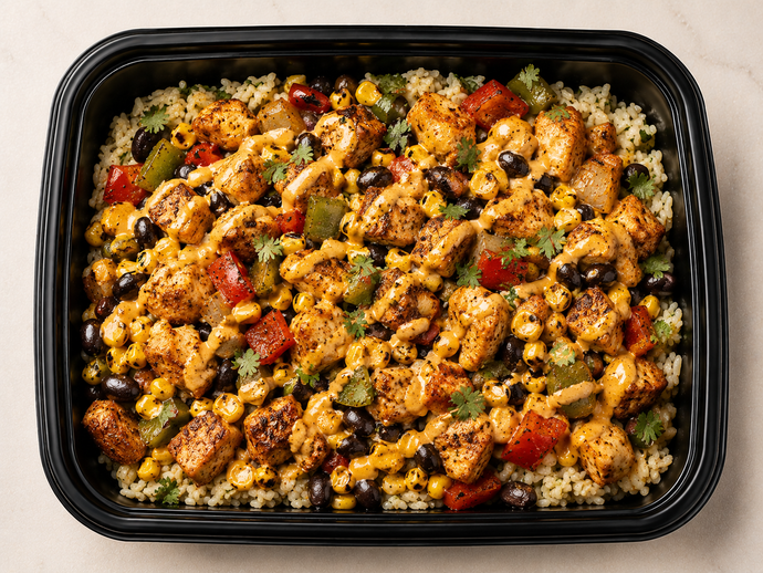 Southwest Chicken Queso Bowl