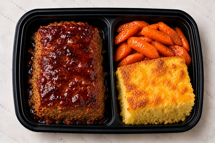Bourbon-Brown Sugar Meatloaf & Cheddar Cornbread