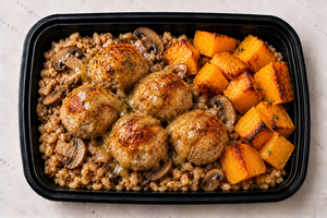 Harvest Turkey Meatballs & Mushroom Farro