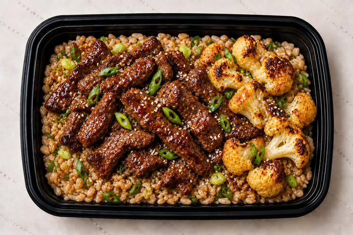 Korean Sticky Beef & Sesame Farro